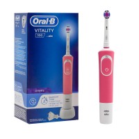 Электрическая зубная щетка Oral-B Vitality 100 3D White D100.413.1 (розовый)